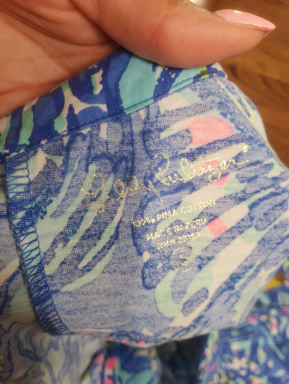 Lilly Pulitzer Amina Swing Dress Brilliant Blue Ceviche Size S 100% Pima Cotton - Picture 14 of 15